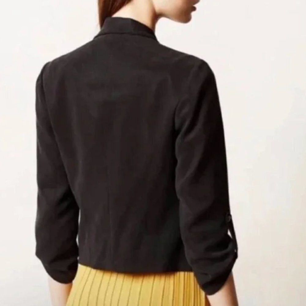 Anthropologie Cartonnier Black Crop Blazer Jacket | XS - Picture 2 of 3